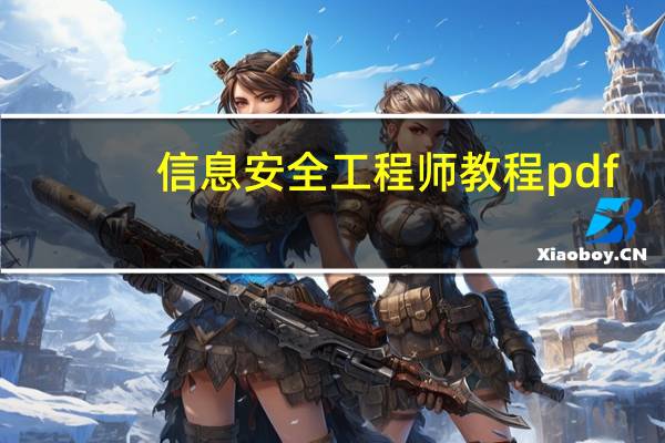 信息安全工程师教程pdf(信息安全工程师教程)