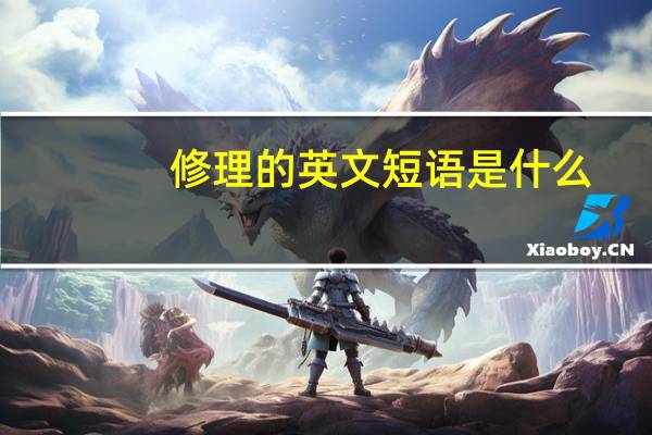 修理的英文短语是什么