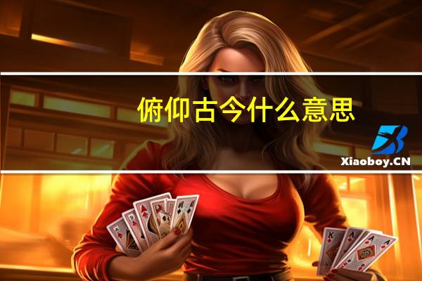 俯仰古今什么意思