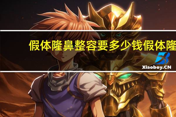 假体隆鼻整容要多少钱 假体隆鼻整容费用大概多少