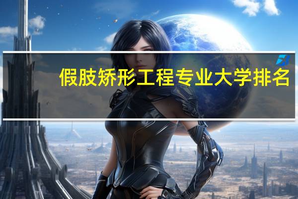 假肢矫形工程专业大学排名