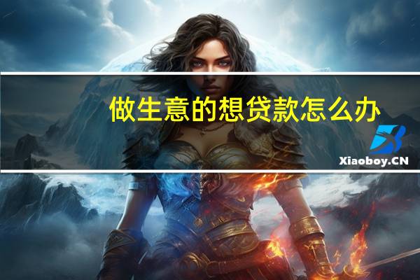 做生意的想贷款怎么办