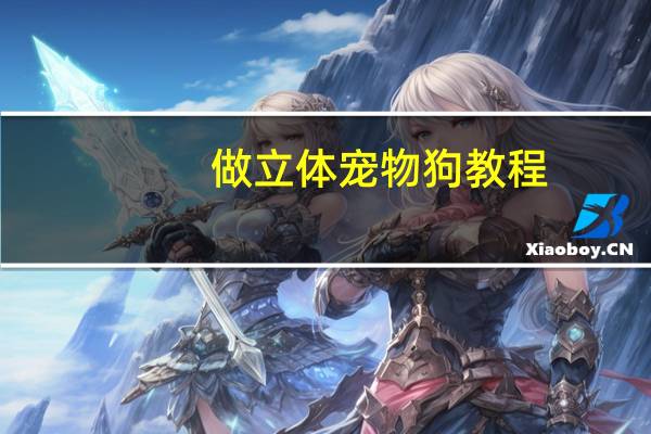 做立体宠物狗教程