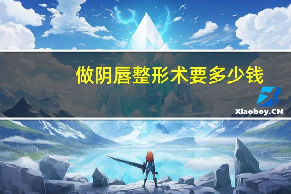做阴唇整形术要多少钱(小阴唇整形手术多少钱)