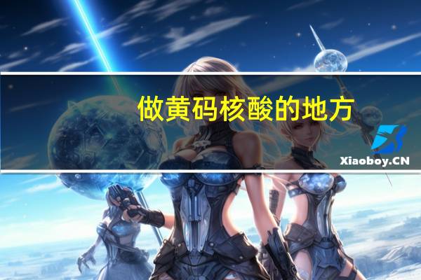 做黄码核酸的地方（做黄）