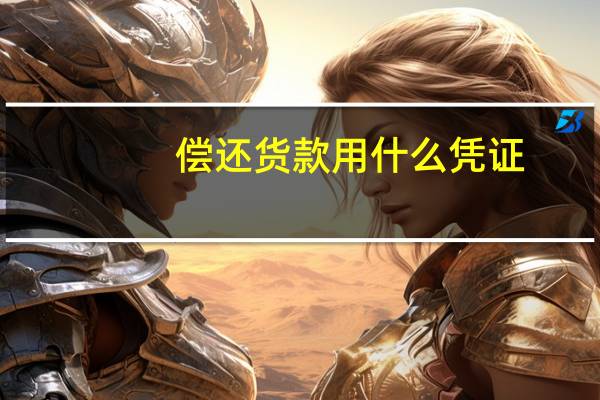 偿还货款用什么凭证