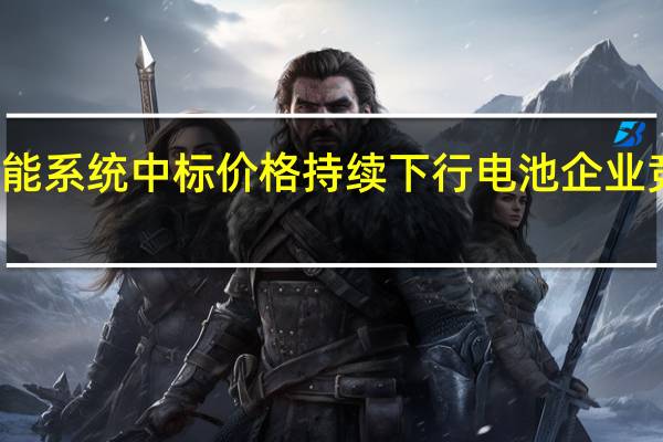 储能系统中标价格持续下行电池企业竞争加剧