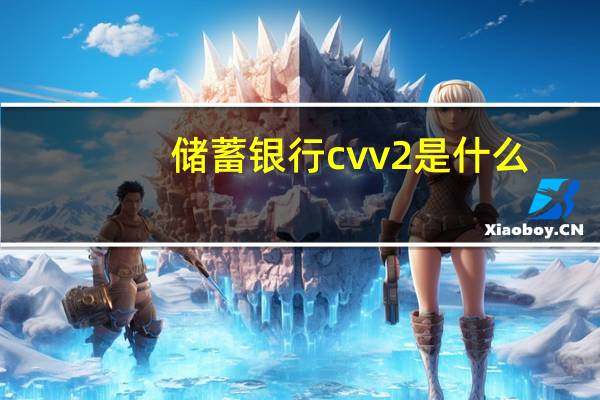 储蓄银行cvv2是什么（cvv2是什么）