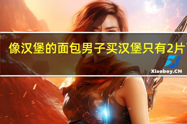 像汉堡的面包 男子买汉堡只有2片面包