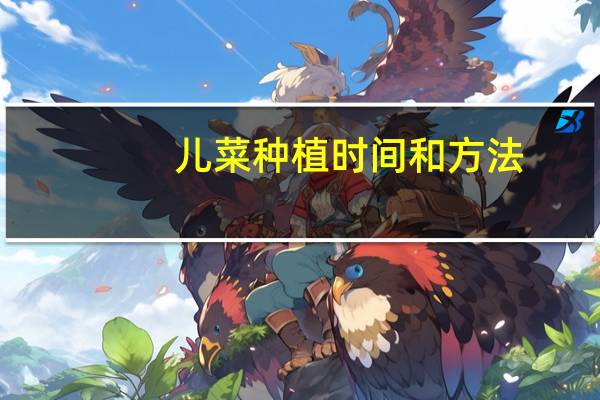 儿菜种植时间和方法