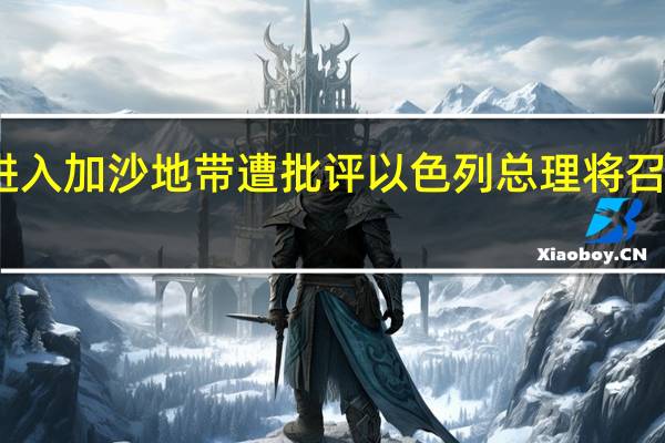 允许燃料进入加沙地带遭批评 以色列总理将召开安全内阁会议