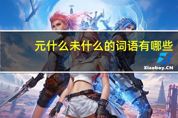 元什么未什么的词语有哪些?