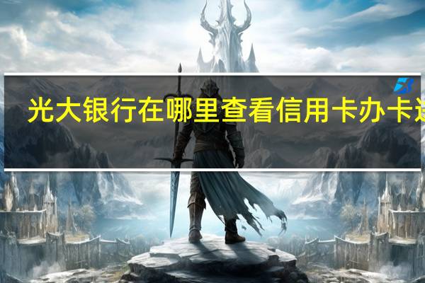 光大银行在哪里查看信用卡办卡进度（广发信用卡怎么查办卡进度）