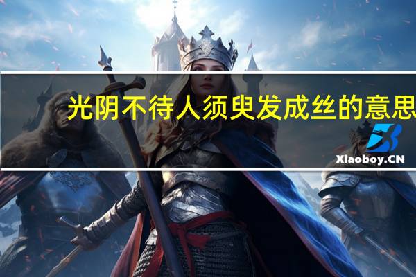 光阴不待人须臾发成丝的意思