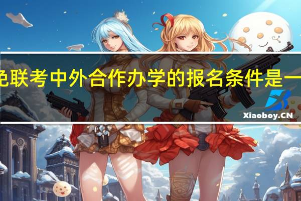 免联考中外合作办学的报名条件是一样的吗