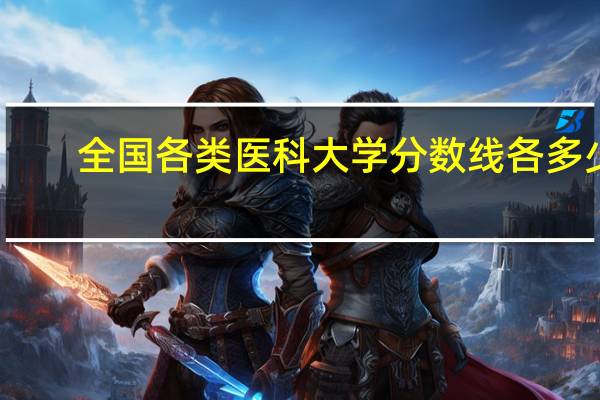 全国各类医科大学分数线各多少