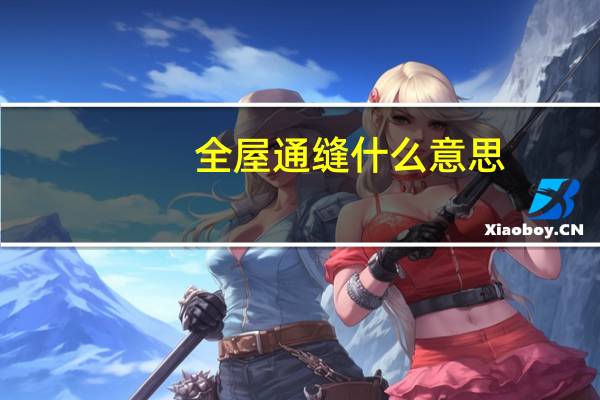 全屋通缝什么意思