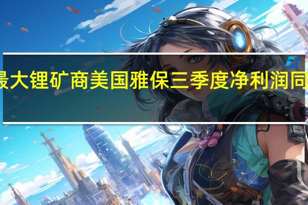 全球最大锂矿商美国雅保三季度净利润同比降逾六成