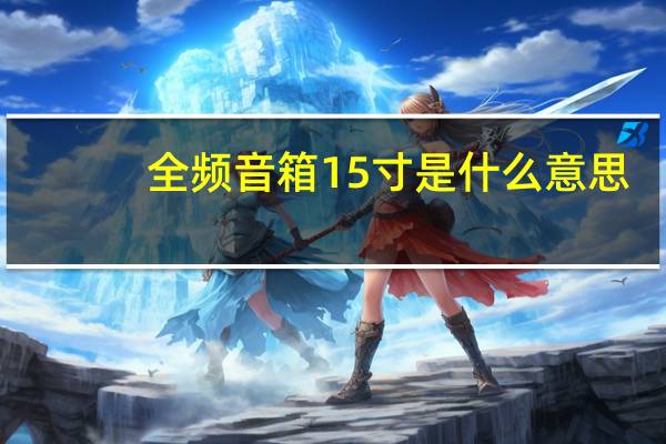 全频音箱15寸是什么意思