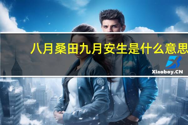 八月桑田九月安生是什么意思