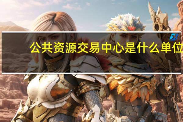 公共资源交易中心是什么单位