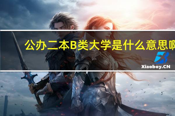 公办二本B类大学是什么意思啊