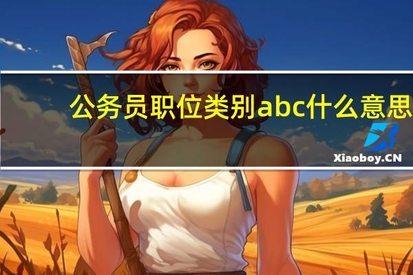 公务员职位类别abc什么意思