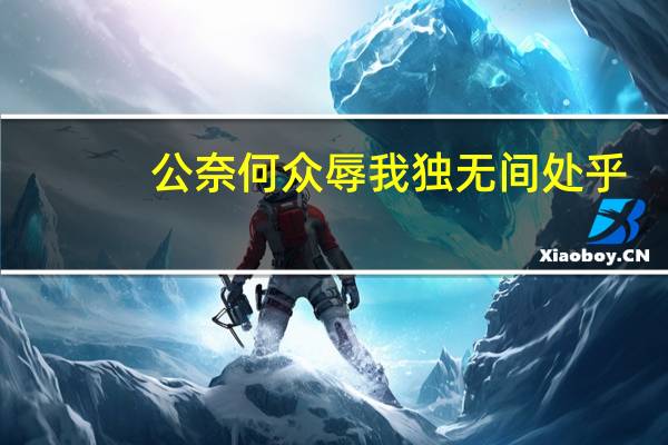 公奈何众辱我 独无间处乎（独无间处乎）