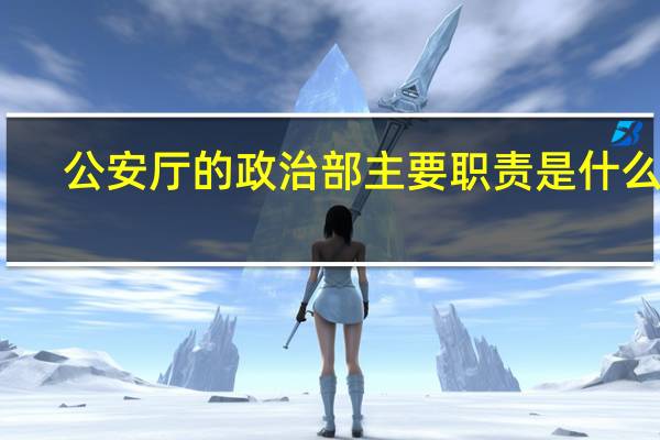 公安厅的政治部主要职责是什么啊
