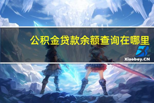 公积金贷款余额查询在哪里(公积金贷款余额要怎么查询)