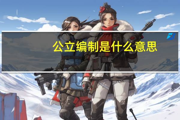 公立编制是什么意思