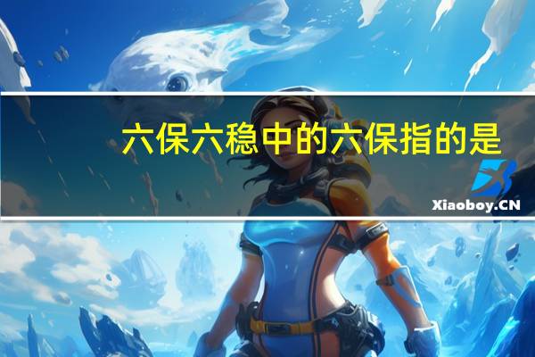 六保六稳中的六保指的是