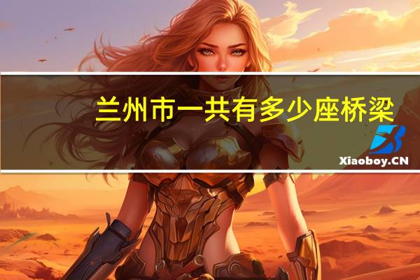 兰州市一共有多少座桥梁