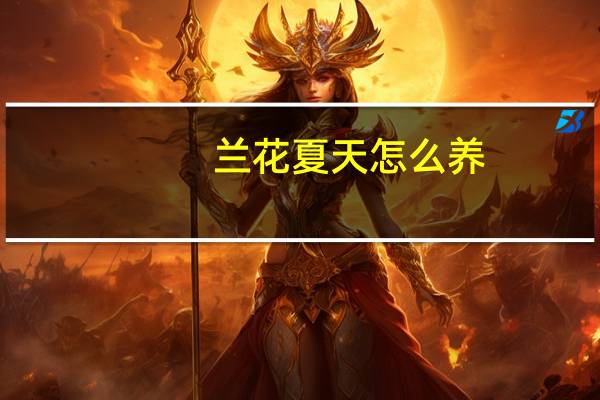 兰花夏天怎么养:避光通风