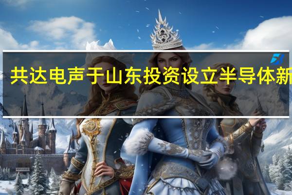 共达电声于山东投资设立半导体新公司