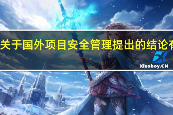 关于国外项目安全管理提出的结论有哪些