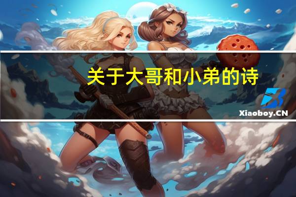 关于大哥和小弟的诗