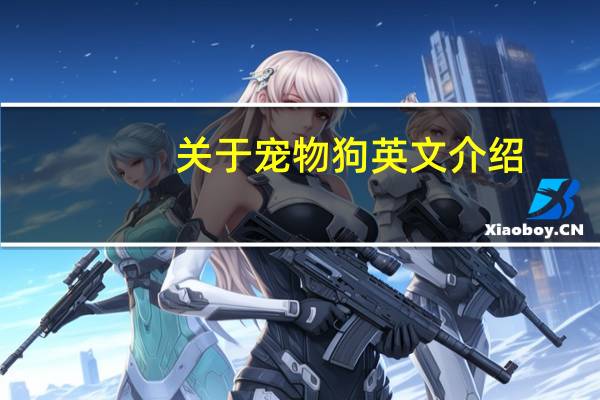 关于宠物狗英文介绍