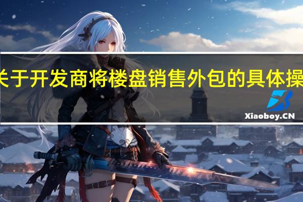 关于开发商将楼盘销售外包的具体操作模式
