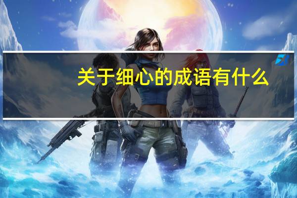 关于细心的成语有什么
