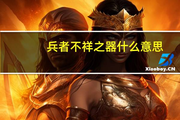 兵者不祥之器什么意思