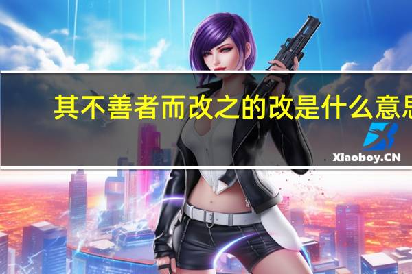 其不善者而改之的改是什么意思