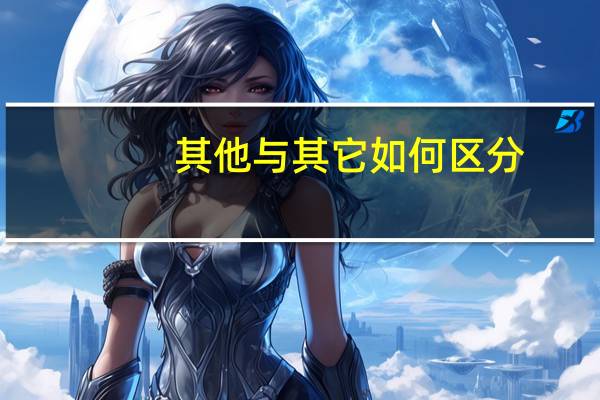 其他与其它如何区分
