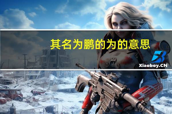 其名为鹏的为的意思