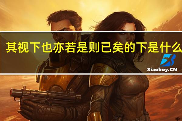 其视下也亦若是则已矣的下是什么意思