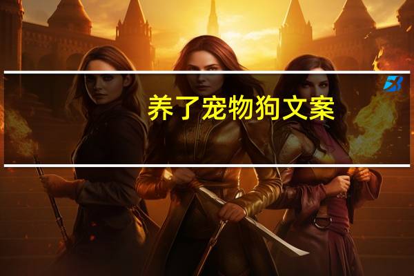 养了宠物狗文案