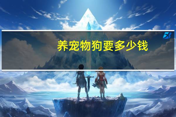 养宠物狗要多少钱