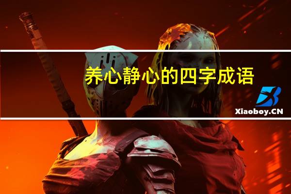 养心静心的四字成语