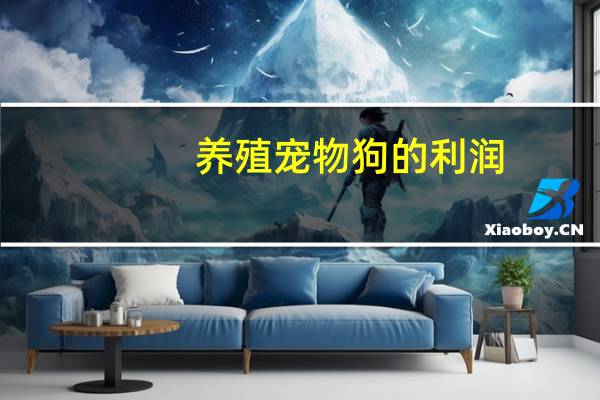 养殖宠物狗的利润