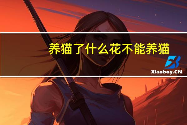 养猫了什么花不能养猫